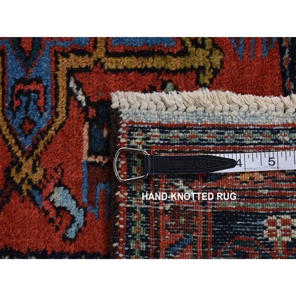 Shahbanu Rugs Red Antique Persian Karajeh Geometric Medallions